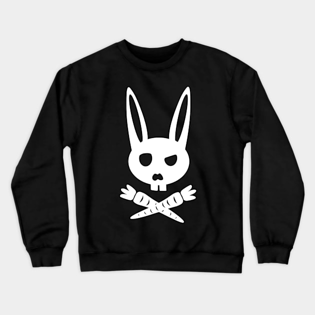 Easter Bunny Skull And Carrot Bones Crewneck Sweatshirt by panco